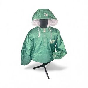 Vintage starter Greenbay packers half zip thick windbreaker jacket rare